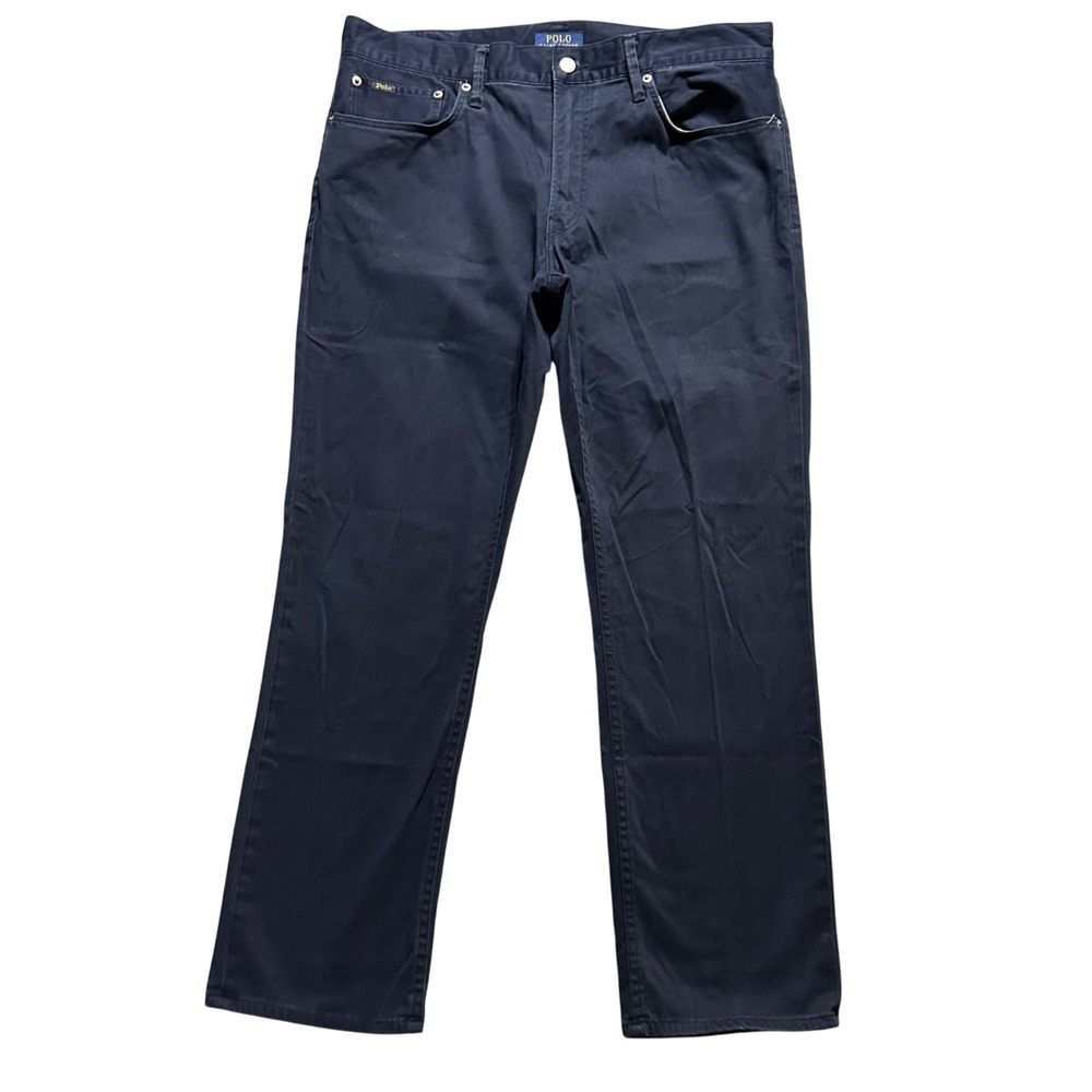 Polo Ralph Lauren Pants Mens 34x30 (Fits 36x29) Navy Blue Straight Leg Chino